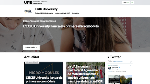 Captura pantalla web ECIU UAB