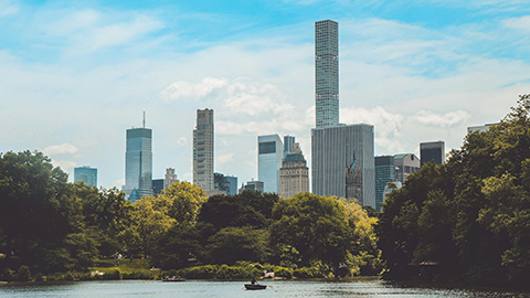 Imatge del Central Park amb Nova York de fons